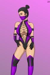 2024 comic curvaceous curvy curvy_figure female female_only mileena mortal_kombat mortal_kombat_3 nude_pose_book page_23 page_number solo solo_female solo_focus zzerotic