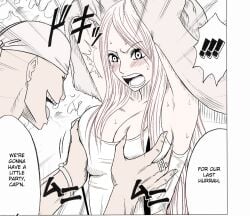 aged_up big_breasts breast_grab colored crimson_comics doujinshi female jewelry_bonney male one_piece pink_hair pirate rape shocked text