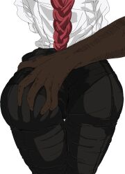 ass_grab big_ass big_butt chainsaw_man dark-skinned_male event13 makima_(chainsaw_man) tight_clothing tight_pants