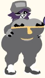 1girls areolae ass ass_bigger_than_head barefoot belly chubby chubby_female color completely_nude completely_nude_female digital_drawing_(artwork) drazercd female female_only five_nights_at_freddy's fnaf fnf_mods friday_night_funkin full_body huge_breasts moroon_gag nipples ourple_guy_(fnf_mod) pixel pixel_(artwork) pixel_art solo solo_female thick_thighs zipper_(moroon_gag)