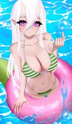 1girls big_breasts bikini breasts latam_virtual_youtuber long_hair n4hkz rawr_rina solo_female tagme thighs virtual_youtuber vtuber vtuberfanart white_hair