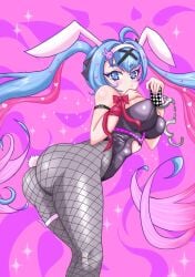 bunny_ears bunny_tail bunnysuit clothed hatsune_miku huge_ass huge_breasts rabbit_hole_(deco_27) rabbit_hole_(vocaloid) thick_thighs twintails vocaloid