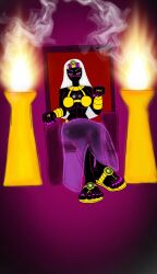 alien alien_girl alien_humanoid black_body duck_dodgers looney_tunes martian martian_(duck_dodgers) mysticfader pink_nail_polish queen_tyr'ahnee throne throne_room warner_brothers