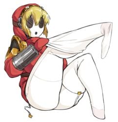 1girls aegis_(persona) aigis_(persona) ass borvar cosplay crossover female female_only gynoid mario_(series) nintendo persona persona_3 robot shin_megami_tensei shy_gal shygalization solo solo_female thick transformation