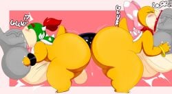 1girls 3boys big_penis bowser_jr. denizen1414 dildo dildo_in_ass fellatio huge_cock large_penis mario_(series) oral shortstack stomach_bulge wendy_o._koopa yaoi