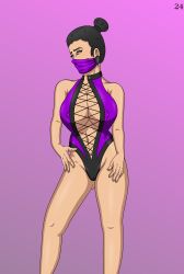 2024 comic curvaceous curvy curvy_figure female female_only klassic_mileena mileena mortal_kombat mortal_kombat_3 nude_pose_book page_24 page_number solo solo_female solo_focus zzerotic