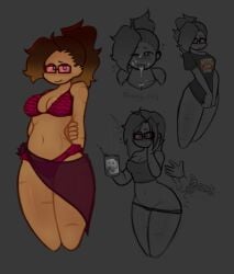 big_shirt big_thighs bikini bikini_bottom bikini_top breasts coffee coffee_mug coy_doy cum cum_drip cum_on_breasts cum_on_face cute ear_piercing facial female female_focus female_only glasses gradient_hair hair_down hair_over_one_eye heart hearts_around_head messy messy_hair oc original original_character oversized_shirt panties panties_down panty_slip pulling_clothing pulling_shirt red_bikini scar scars scars_all_over shirt_only shirt_pull skirt slapping slapping_ass slapping_butt spanking surprised swimsuit thick_thighs tied_hair