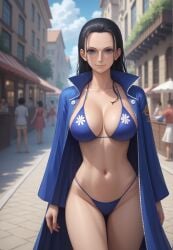 ai_generated breasts female hair male midriff navel nico_robin one_piece robinlover tagme