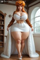 1girls ai_generated big_breasts female_only minecraft snow_golem solo solo_female tagme thicknesslord