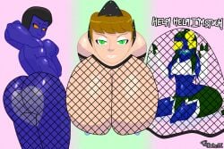 2024 3girls alien alien_girl alien_humanoid ariel_(batboyexe) artist_signature batboyexe comedy comic emotionless fishnet fishnet_clothing fishnets ghost_nipples help!help!help!iamstuckinthemud! joke mud my_little_pony poundia_(batboyexe) self_upload stuck tagme vanessa_ice_(batboyexe)