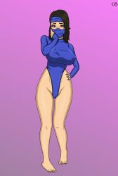 2024 comic curvaceous curvy curvy_figure female female_only kitana klassic_kitana mortal_kombat mortal_kombat_2 nude_pose_book page_5 page_number solo solo_female solo_focus zzerotic