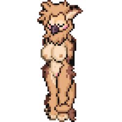 animated anthro avian barely_visible_genitalia barely_visible_pussy big_breasts bird blush breasts closed_eyes female gryphon nipples nude owl phonicboom pixel_art pussy solo sona_(noxiis) standing tail_around_leg transparent_background wide_hips wiggle wings yellow_eyes