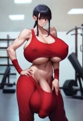 1futa ai_generated athletic athletic_body athletic_futanari ball_bulge balls balls_under_clothes black_hair blunt_bangs blurry_background bravocadorp breasts brown_eyes bulge civitai cleavage closed_mouth concerned concerned_look covered_nipples covered_penis covered_testicles cowboy_shot dark_brown_eyes detailed_bulge erect_nipples flaccid futa_only futanari gym hair hand_on_hip hand_on_own_hip huge_bulge huge_cock hyper hyper_balls hyper_breasts hyper_penis indoors inside legs light_blush long_hair long_penis long_sidelocks nipple_bulge nipple_outline penis penis_bulge penis_peek penis_under_clothes pony_diffusion_xl ponytail red_pants red_sports_bra semi-erect sideboob sidelocks skindentation slightly_embarrassed solo sports_bra standing straight_hair sweat_drop sweatdrop testicles track_pants underboob undersized_topwear wide_hips