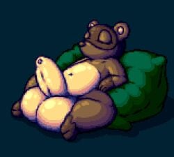 2018 amphlow animal_crossing balls big_balls big_penis brown_body canid canine closed_eyes cream_belly cushion digital_media_(artwork) feet flygon_(artist) foot_on_balls foreskin genitals green_pillow half-erect huge_balls huge_cock hyper hyper_balls hyper_genitalia hyper_penis laying_on_pillow male mammal navel nintendo penis pillow pixel_(artwork) raccoon_dog solo spread_legs spreading tanuki tom_nook_(animal_crossing)