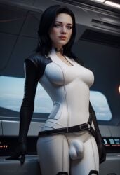 1futa ai_generated angel_light_(artist) artist_name belt bioware black_hair blue_eyes bodysuit bulge dickgirl futa_only futanari hexagonal_pattern impossible_clothes impossible_fit mass_effect_2 mass_effect_3 massive_breasts miranda_lawson solo source_removed source_request suit