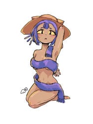 1girl 1girls female female_only niko_(oneshot) oneshot scarf scarf_over_breasts slicedcarrot