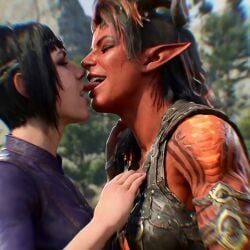 ai_generated animated baldur's_gate_3 karlach kissing kissing_fetish longer_than_2_minutes mikey-rg97 realistic shadowheart shorter_than_3_minutes tagme tongue_kiss video yuri