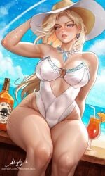 1girls big_breasts blonde blonde-haired_female blonde_female blonde_hair blue_eyes blush bob_cut breasts clothed clothed_female emma_frost emma_frost_(marvel_rivals) female female_focus female_only hips large_boobs large_breasts light-skinned_female light_skin looking_at_viewer marvel marvel_comics marvel_rivals mature mature_female moonlen-jack solo solo_female solo_focus swimsuit thick_thighs thighs wide_hips x-men
