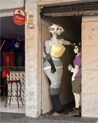 1boy 1girls alleyway_milf_(meme) anthro colombia duo furry majorlyeclipsed medellin,_colombia tagme tall tall_female taller_female