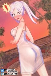 ! 1girls 3d angry artist_name ass back bare_arms bare_back big_ass blush breasts bridge caught embarrassed fefreak726 female female_only fire_emblem fire_emblem_awakening from_behind grey_hair hand_up heavy_blush looking_at_viewer looking_back medium_breasts medium_hair naked_towel nintendo onsen outdoors robin_(fire_emblem) robin_(fire_emblem)_(female) solo story_at_source sunset towel tree twintails water wet wide-eyed wide_eyed