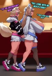 ai_generated futanari fuwawa_abyssgard hololive hololive_english huge_breasts mococo_abyssgard sisters virtual_youtuber wumiai