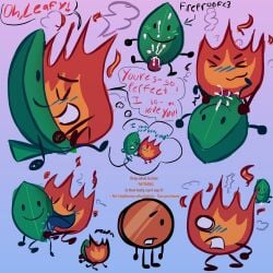 battle_for_dream_island battle_for_dream_island_again bfb bfdi bfdia coiny cum dickfigures firey_(bfdi) leafy_(bfdi) non-human non-human_only object_shows plushophilia toony