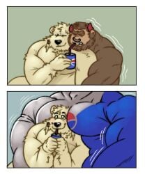 rick_zoren 2026 pepsi pepsiman gay furry furry_only chubby muscular bara original_character character_request tagme male male_only