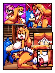 amy_rose anthro big_breasts big_penis breasts canine cloudz comic female fox hedgehog hi_res huge_breasts huge_cock male male_penetrating mammal penetration penis sex sonic_(series) sonic_boom sonic_the_hedgehog straight superbunnygt vaginal_penetration video_games zooey_the_fox