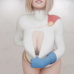 1girls 3d animated beautiful_woman big_breasts blonde_hair blue_gloves boob_window breasts cape cleavage cleavage_cutout cosplay dc dc_comics female female_only gloves huge_breasts karen_starr large_breasts leotard light-skinned_female light_skin mature_woman medium_hair missfaves power_girl power_girl_(cosplay) power_girl_cosplay_pose_(missfaves) real_person red_cape shaking shaking_breasts smile solo superheroine superman_(series) tagme teapie thick_thighs thighs video white_leotard wide_hips