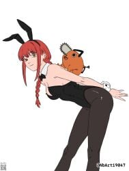 1girls 2d 2d_(artwork) 2d_artwork adult adult_female arm_behind_back bent_forward bent_over big_boobs big_breasts black_bowtie black_bunny_ears black_bunnysuit black_hairband black_legwear black_leotard black_pantyhose black_tights black_topwear bowtie braid braided_hair braided_ponytail breasts bunny_costume bunny_ears bunnygirl bunnygirl_outfit bunnysuit busty busty_female busty_girl chainsaw_man cleavage closed_mouth_smile collar digital digital_art digital_drawing digital_drawing_(artwork) digital_media digital_media_(artwork) dog drawing eyebrows_visible_through_hair female female_focus fingers hand_behind_back head_tilt high_resolution highres inframammary_fold inguinal_crease inguinal_ligament knees large_boobs large_breasts lean_figure leaning leaning_forward legwear leotard light_smile long_hair looking_at_viewer looking_sideways looking_to_the_side makima_(chainsaw_man) mature mature_female narrow_waist nbart19047 pantyhose pochita_(chainsaw_man) ponytail posing posing_for_the_viewer red-haired_female red_hair ring_eyes ringed_eyes shoulders simple_background slender_body slender_waist slight_smile slim_female slim_waist smile smiley_face smiling smiling_at_viewer standing thighs tights tilted_head topwear white_background white_collar white_wrist_cuffs wrist_cuffs yellow-eyed_female yellow_eyes