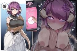 1boy 1girls 2koma altered_common_sense au_ra beautiful_woman before_and_after blowjob breasts change_in_common_sense fellatio female final_fantasy final_fantasy_xiv flower_in_hair high_resolution highres horns human_puppet human_sex_toy hypnosis hypnosis_app hypnotized_female instant_loss instant_loss_2koma large_breasts large_penis long_skirt male mature_woman mind_alteration mind_control nipples open_mouth oral paizufella paizuri penetration penis phone purple_hair rapist_and_victim scales short_hair skirt_removed sleepy_axolotl spread_legs sucking_penis tail tongue tongue_out unaware unaware_hypnosis unbothered uncaring uncaring_female white_skirt