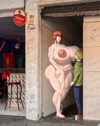 1boy 1girls alley alleyway alleyway_milf_(meme) areolae barefoot braid braided_hair breasts chainsaw_man colombia completely_nude completely_nude_female denji_(chainsaw_man) female full_body huge_breasts makima_(chainsaw_man) male medellin,_colombia meme meme_reference naked naked_female nipples nude nude_female parlona28 photo-referenced photo_background pilsen_callao pubic_hair pussy red_hair size_difference steam steamy steamy_pussy voluptuous voluptuous_female yellow_eyes