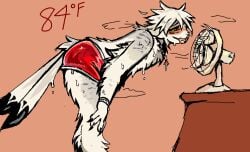 brinep00l chubby furry nikita_(brinep00l) owl snowy_owl sweaty twink