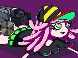 1girls ambiguous_gender anemone ass camera clothed clothing eyelashes green_eyes harmony_(splatoon) hat hypercam laying_down lying lying_on_stomach nintendo penetration pink_hair robot rolling_eyes shirt siivagunner siivagunner_king_for_a_day_tournament_(series) skirt smile splatoon splatoon_2 taken_from_behind the_chirpy_chips unregistered_hypercam_2 upskirt