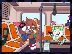 animated anthro anthro_on_anthro anthro_penetrated anthro_penetrating anthro_penetrating_anthro bunny_(ajmarekart) cub cub_on_cub doe_remi_(ajmarekart) mitzi_(ajmarekart) murphy_(ajmarekart) murphy_and_mitzi public public_sex sound straight tagme thanie video