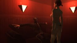 vicenzovegas21 grand_theft_auto_iv unnamed_character niko_bellic brown-haired_female short-haired_female short-haired_male brown-haired_male large_breasts sideboob white_bikini_top red_thong thong thong_bikini stripper strip_club maledom femsub ass_cleavage ass ass_focus standing_at_attention standing age_difference leaning_to_the_side bare_shoulders 3d 3dcg game_cg filtered high_quality absurd_resolution absurdres absurd_res source_request high_resolution highres mature_woman beautiful_woman uncaring_female uncaring emotionless_female emotionless grand_theft_auto rockstar_games rockstar_editor disinterested