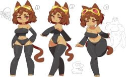 sub-neamo 1girls ass big_breasts bluesky_link cat_ears cat_tail catgirl color female female_focus fully_clothed gameoverse glitch_productions goggles goggles_on_head hand_on_hip kit_(gameoverse) tail whiskers wide_hips gobbles_(gameoverse) kaboodle_(gameoverse) flappers_(gameoverse)