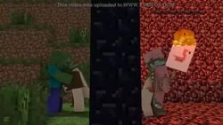 1girls 2boys 3d anal_penetration animated ass cum cum_in_ass cum_in_mouth cum_inside face_fucking flamingono minecraft nether nether_portal no_sound sex tagme threesome video zombie zombie_(minecraft) zombie_pigman