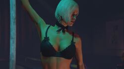 1girls 1male 3d 3d_(artwork) 3dcg arm_above_head arm_up beige_hair black_bra black_choker choker cleavage closeup collarbone earring emotionless emotionless_female expressionless filter filtered fufu_(gta_v) game_cg grand_theft_auto grand_theft_auto_online grand_theft_auto_v high_quality large_breasts low_res low_resolution lowres mature_woman pole_dancing red_lipstick rockstar_editor rockstar_games short-haired_female source_request stripper stripper_pole unbothered vanilla_unicorn vicenzovegas21 whore