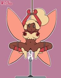 animated arm_gloves artist_signature barbro_(blightstar) bondage bottomless bouncing_breasts cum cum_in_pussy cum_inside cum_leaking cumming_dildo dildo fairy_wings filling fucking_machine gif held_up loop nipple_cutout original original_character sex_machine sex_toy shoes solo stomach_bulge suspended tukitsuno vaginal_penetration