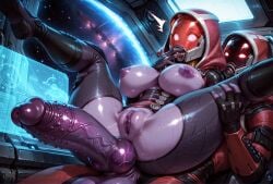 tali'zorah_nar_rayya quarian bioware mass_effect alien alien_girl alien_humanoid bodysuit latex_suit latex_bodysuit skinsuit helmet helmet_with_visor visor hood_up hood glowing_eyes indoors space spacecraft spaceship spacesuit spaceship_interior light-skinned_female purple_skin mature_female thick_thighs voluptuous voluptuous_female ai_generated creamhorseai blush curvy curvy_female curvy_figure fit fit_female high_resolution highres horny horny_female hourglass_figure huge_ass huge_breasts big_ass big_breasts big_butt mature perfect_body seductive seductive_look erect_nipples female big_balls big_penis huge_balls huge_cock hyper_balls testicles male male/female massive_balls massive_penis nubbed_penis ribbed_penis alien_penis knot knotted_penis purple_penis alien_boy riding_penis suspended_congress lifted_by_another hand_on_mouth shocked shocked_expression surprised surprised_expression imminent_sex imminent_penetration cock_worship cock_hungry penis_awe cock_shock grinding_on_penis lifted legs_up legs_apart leg_grab