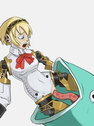 aegis_(persona) aigis_(persona) android colored cunnilingus female fish fucked_then_eaten persona persona_(series) persona_3 pussy shantae shantae:_half-genie_hero shin_megami_tensei tongue vaginal_penetration vore