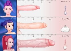 3futas big_penis blue_hair brown_eyes chart condom cum filled_condom futa_only futanari golden_eyes kpop_demon_hunters littlemedecine makeup measurements mira_(kpop_demon_hunters) penis penis_chart penis_comparison penis_size_chart penis_size_difference piercing purple_hair red_hair rumi_(kpop_demon_hunters) text uncensored zoey_(kpop_demon_hunters)