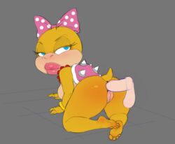 all_fours anal anal_sex anthro ass bow breasts disembodied_penis duo faceless_male female hi_res humanoid_penis jewelry koopaling legoman male male_penetrating mario_(series) necklace nintendo penetration penis reptile scalie sex shell solo_focus straight turtle video_games wendy_o._koopa