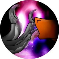 1:1 alpha_channel anthro bodily_fluids checkered_(artist) claws dripping duo equid equine feet female foot_fetish foot_focus foot_lick foot_play horse licking male male/female mammal offscreen_character pony saliva saliva_drip saliva_on_foot starflower_(checkered) toe_claws tongue tongue_out