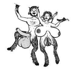 2015 alcohol balls beard beverage big_balls big_breasts big_nipples big_penis body_hair breasts caprine chest_hair clitoris drinking_horn facial_hair female hair hairy_legs happy hooves huge_balls huge_breasts huge_cock humanoid hyper_pussy male mammal nipples nude penis plump_labia pussy satyr smile thirty uncut