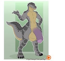 anthro balls big_balls crocodile crocodilian flaccid huge_balls humanoid_penis hyper hyper_balls hyper_penis kesh_(talash) looking_at_viewer male male_only nude penis reptile scalie smile solo standing thick_thighs uncut veyll wide_hips