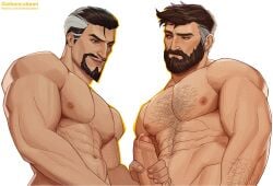 abs alpha_male bara beard biceps daddy dilf doctor_strange doctor_strange_(marvel_rivals) doctor_strange_(series) erection fantastic_four garbancobean gay handjob male male/male male_nipples male_only manly marvel marvel_rivals masturbation mature_male mr_fantastic mr_fantastic_(marvel_rivals) muscular_male nipples nude pecs penis reed_richards stephen_strange