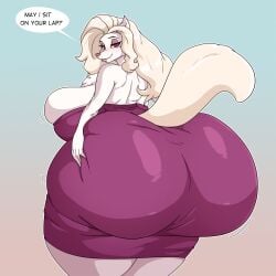 1girls 2024 anthro anthro_female ass ass_bigger_than_torso ass_dough ass_focus ass_growth big_ass bottom_heavy commission dialogue dialogue_bubble dress dumptruck_ass dumptruck_butt english_text enormous_ass expansion fat_ass female female_only furry gigantic_ass grabbing_own_ass hands_on_own_ass hi_res huge_ass hyper_ass long_hair looking_back massive_ass round_ass solo solo_female speech_bubble spiralingstaircase tail talking talking_to_viewer text text_bubble thick thick_ass thick_thighs twitter_link white_fur white_hair wide_hips