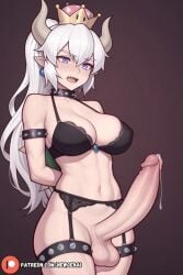 1futa ai_generated big_balls big_breasts blonde_hair bowsette cleavage cleavage_cutout cock_ring curvy curvy_figure futa_only futa_penis futadom futanari hourglass_figure huge_balls huge_breasts huge_cock large_penis light-skinned_futanari light_skin looking_at_viewer mario_(series) massive_penis newgenai solo_futa super_mario_bros. super_smash_bros. thick thick_legs thick_thighs veins veins_on_dick veiny veiny_penis voluptuous voluptuous_futanari